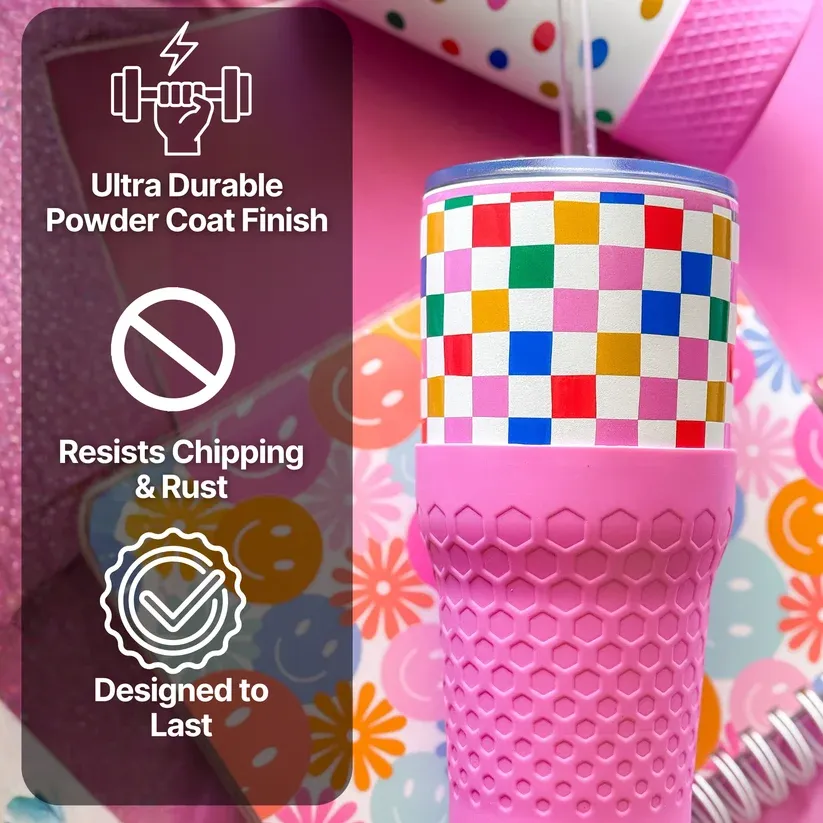 Happy Check 30oz Tumbler