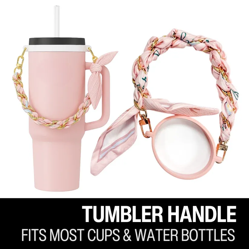 Pink Scarf Tumbler Handle