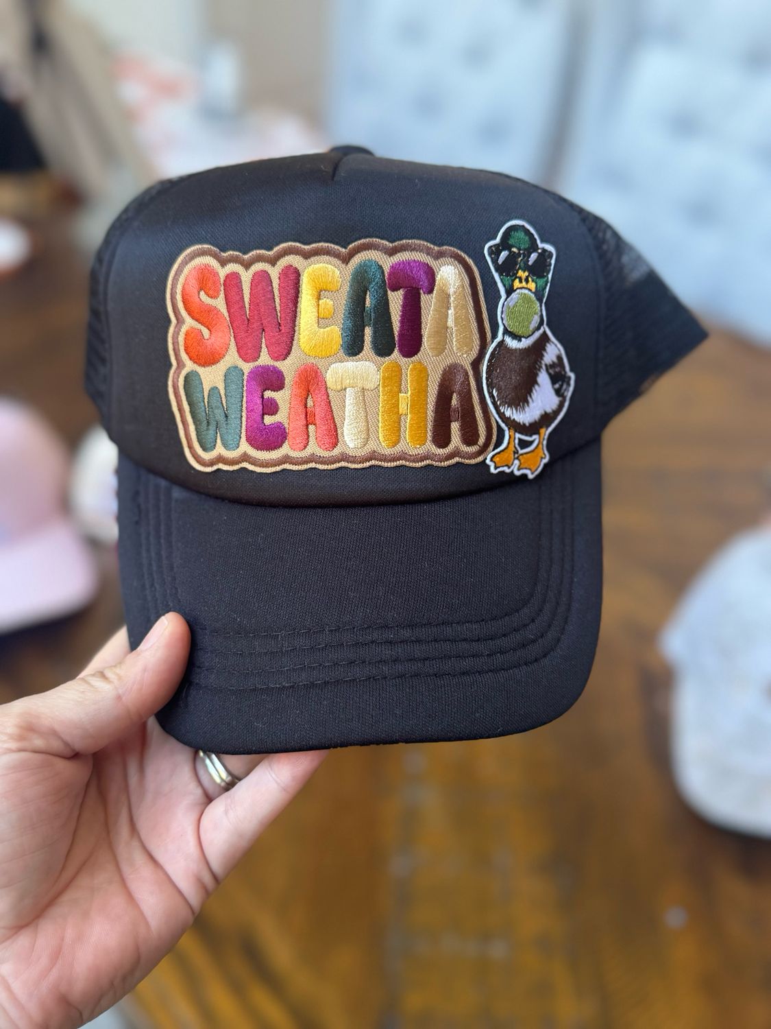 Sweater Weather Goose Patch Hat