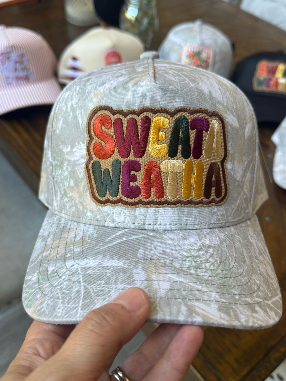 Camo Sweater Weather Patch Hat