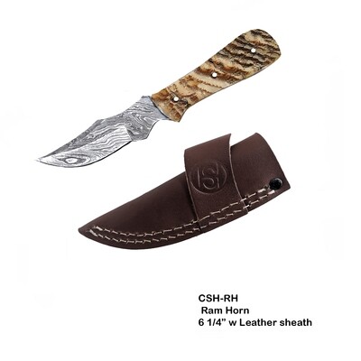 KNIVES - CIRCLE SH DAMASCUS FIXED BLADES