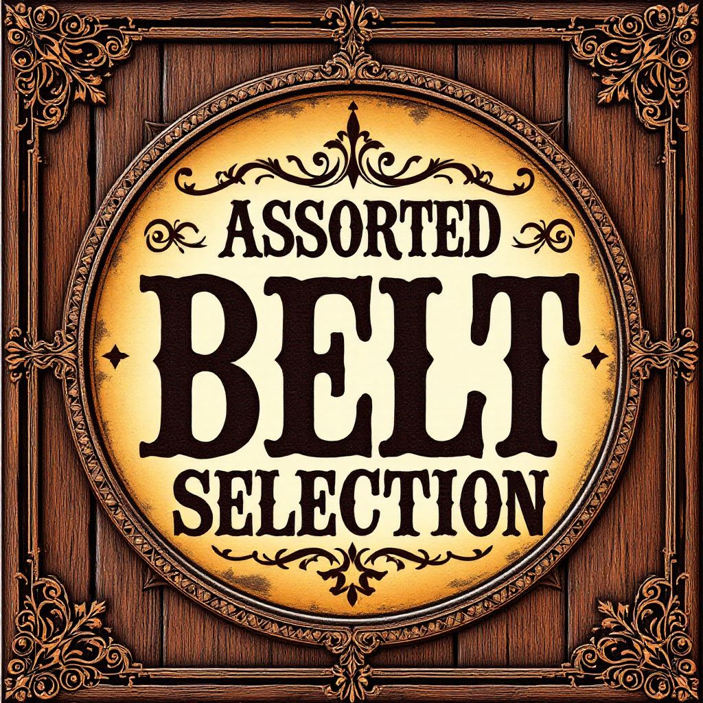 ONE DOZEN ASSORTED BELTS