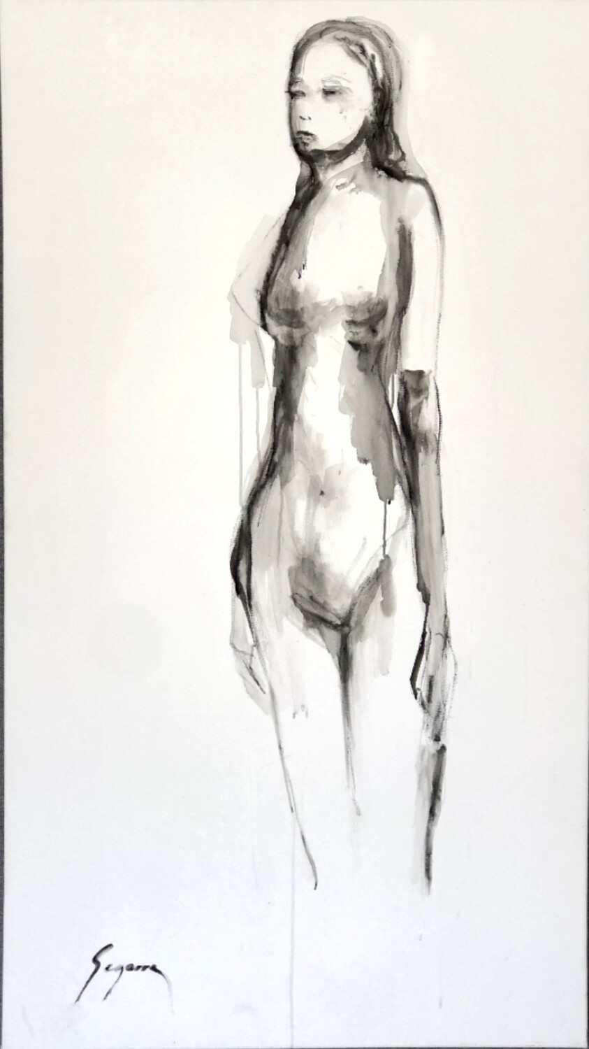 Standing tall - ink on canvass original