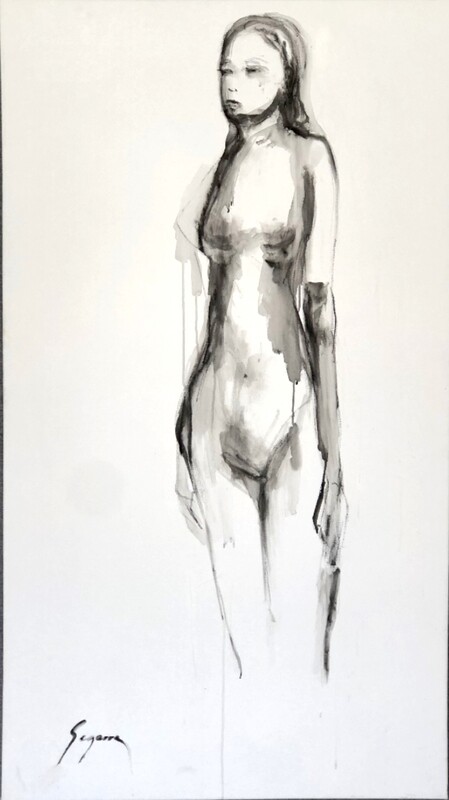 Standing tall - ink on canvass original