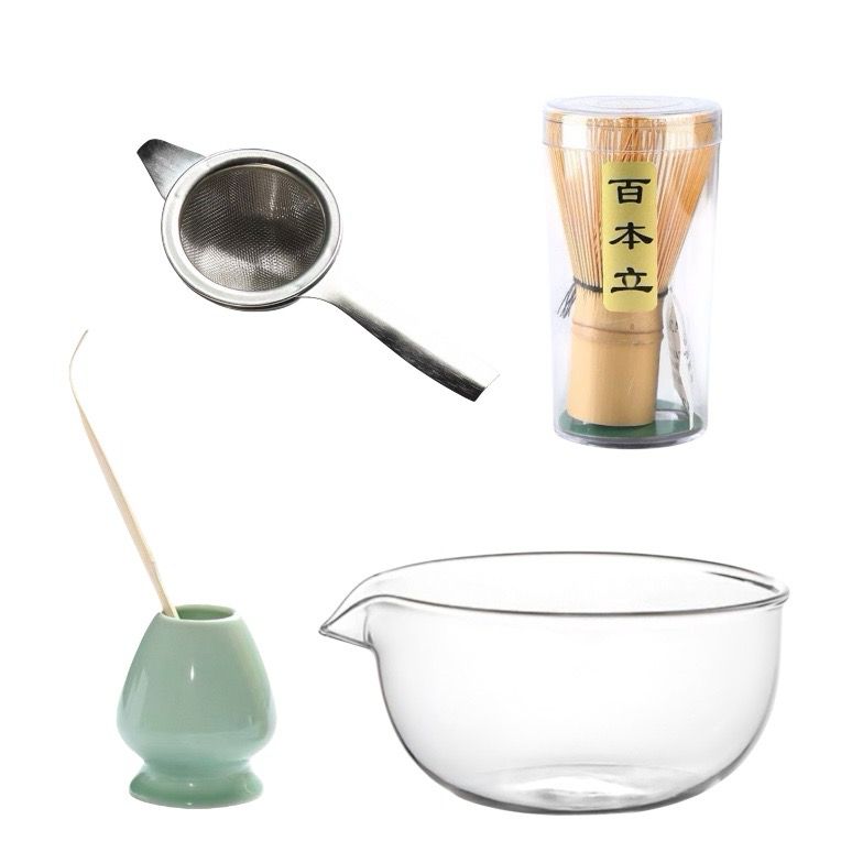 Matcha Pro Set: Chawan, Chasen, Chasen Stand, Chashaku + Sift (Gift)