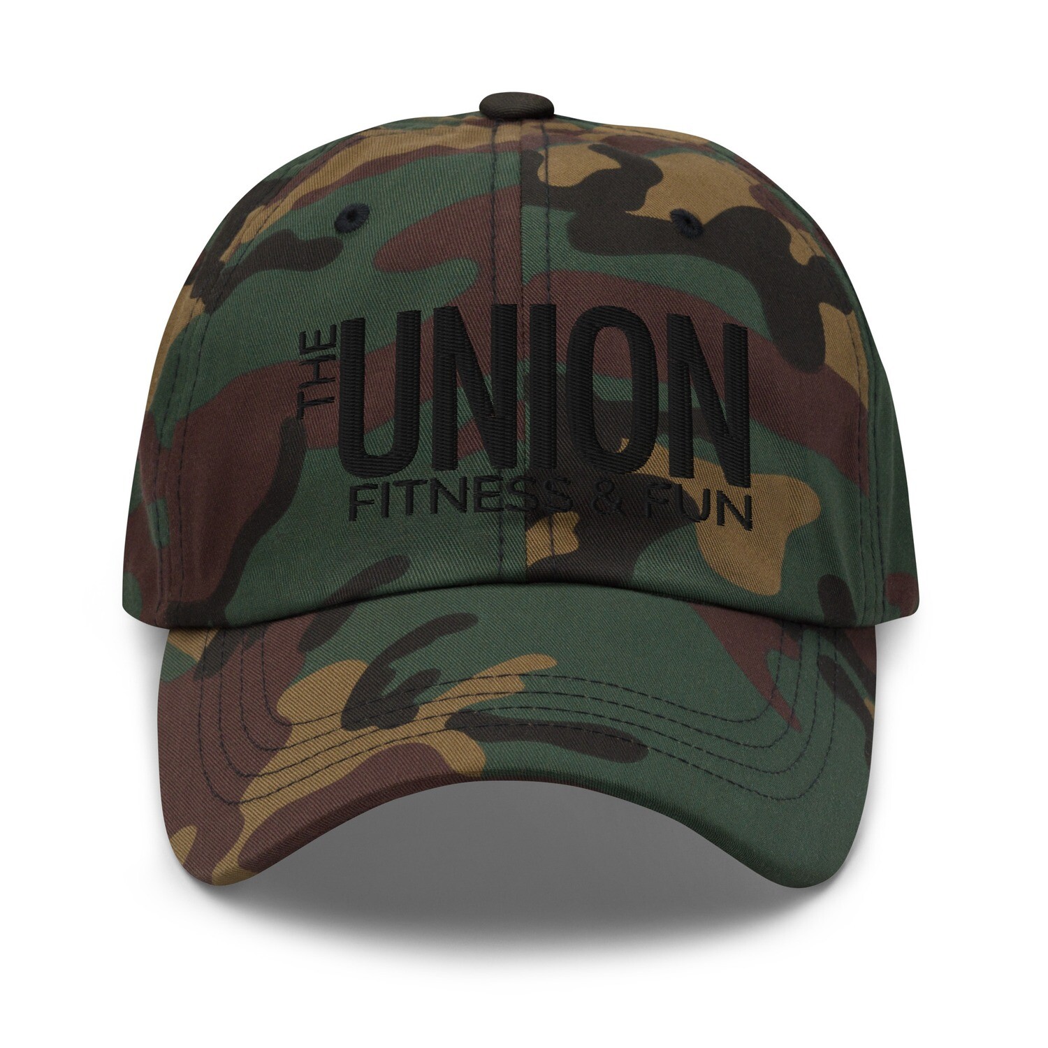 The Union Dad Hat | Black Logo, Color: Green Camo