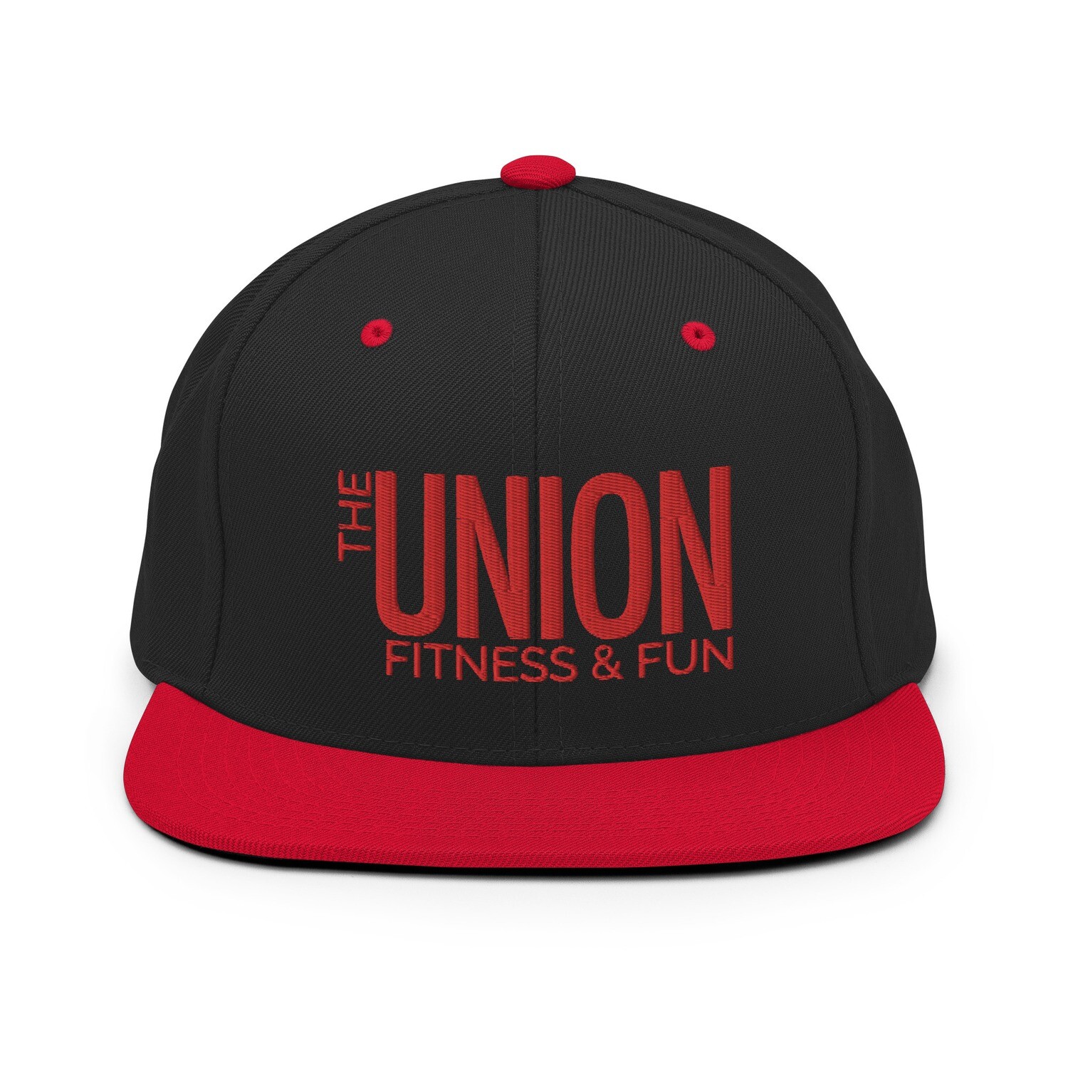 The Union Snapback Hat | Red Logo, Color: Black/ Red