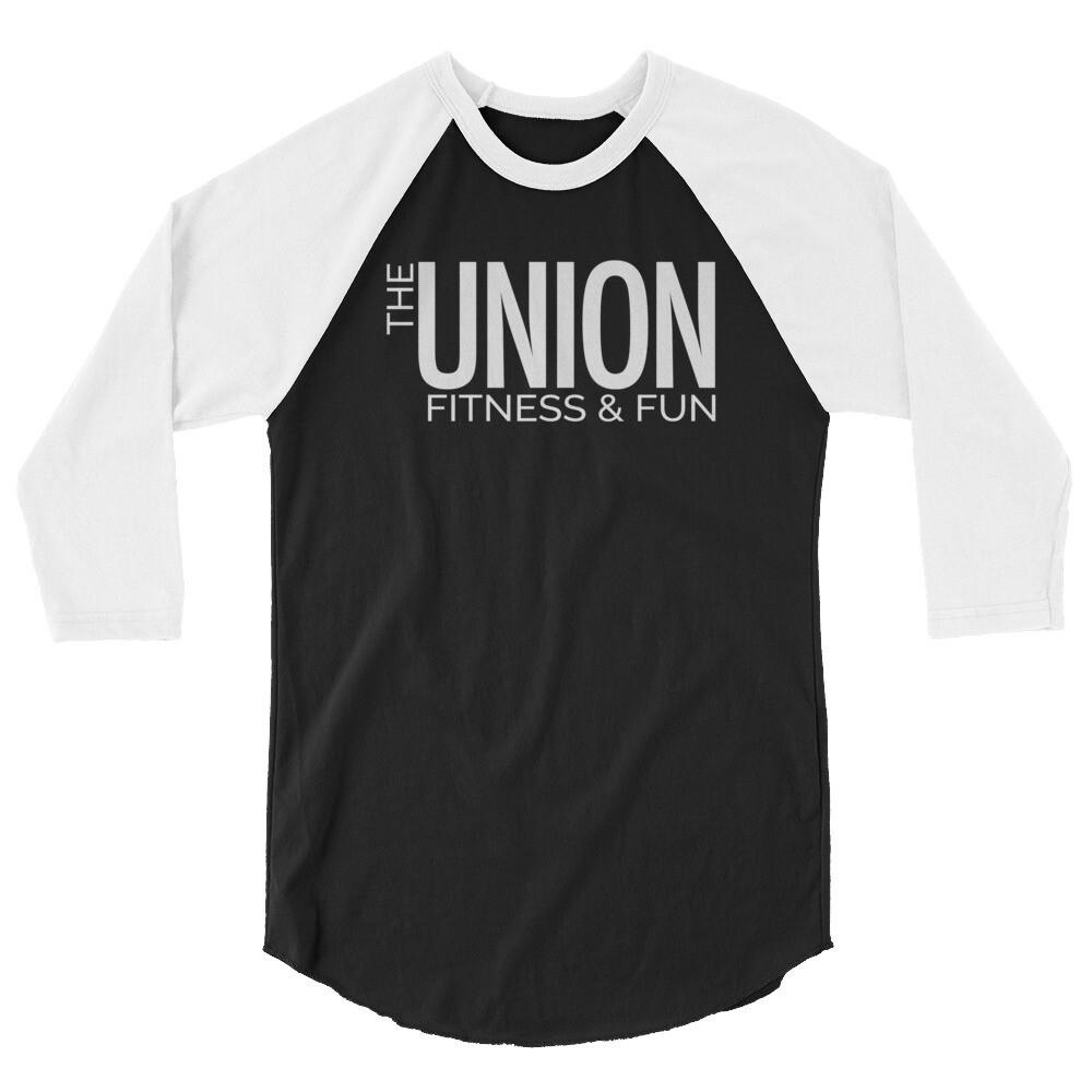 Unisex 3/4 Sleeve T-Shirt | White Logo, Size: XS