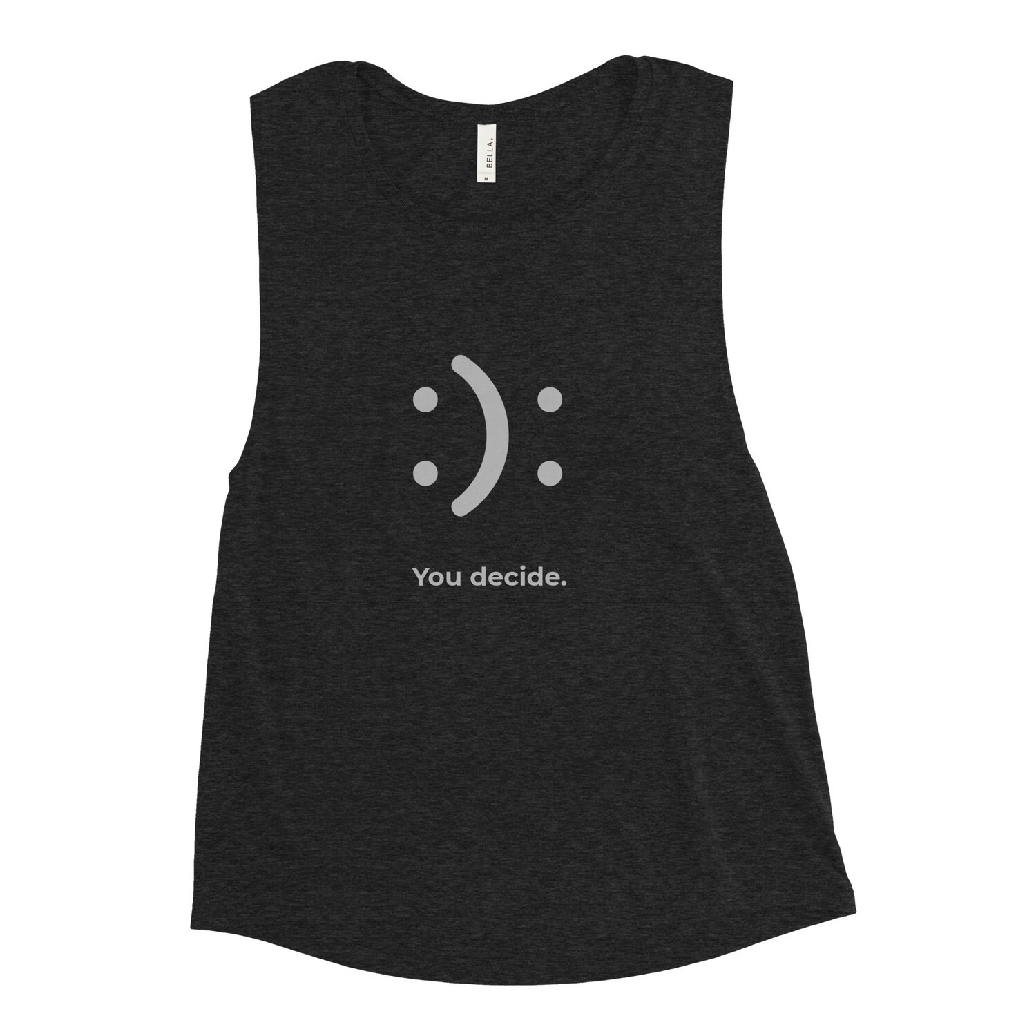 Muscle Tank Dark | You Decide, Color: Black Heather, Size: S