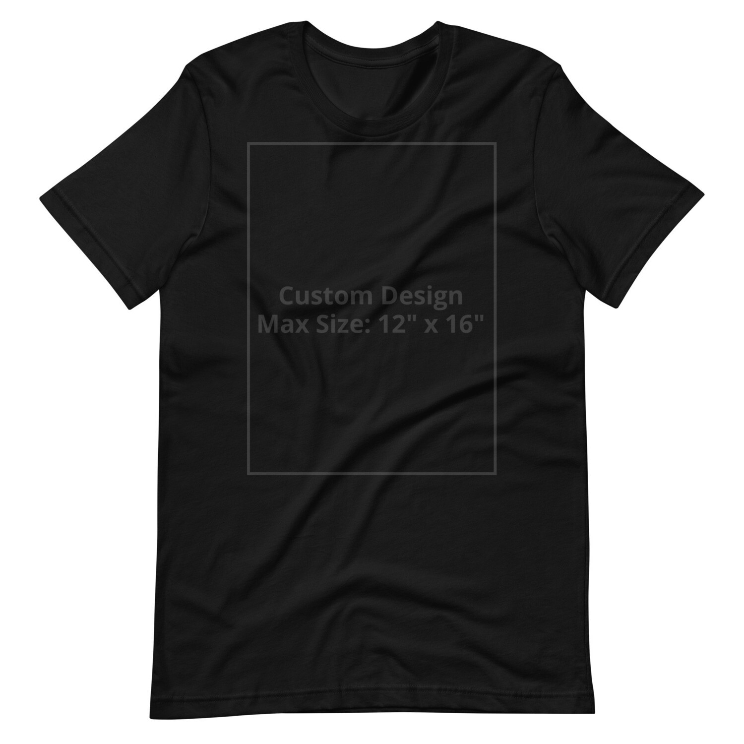 Custom Design | Unisex T-shirt, Color: Black, Size: S