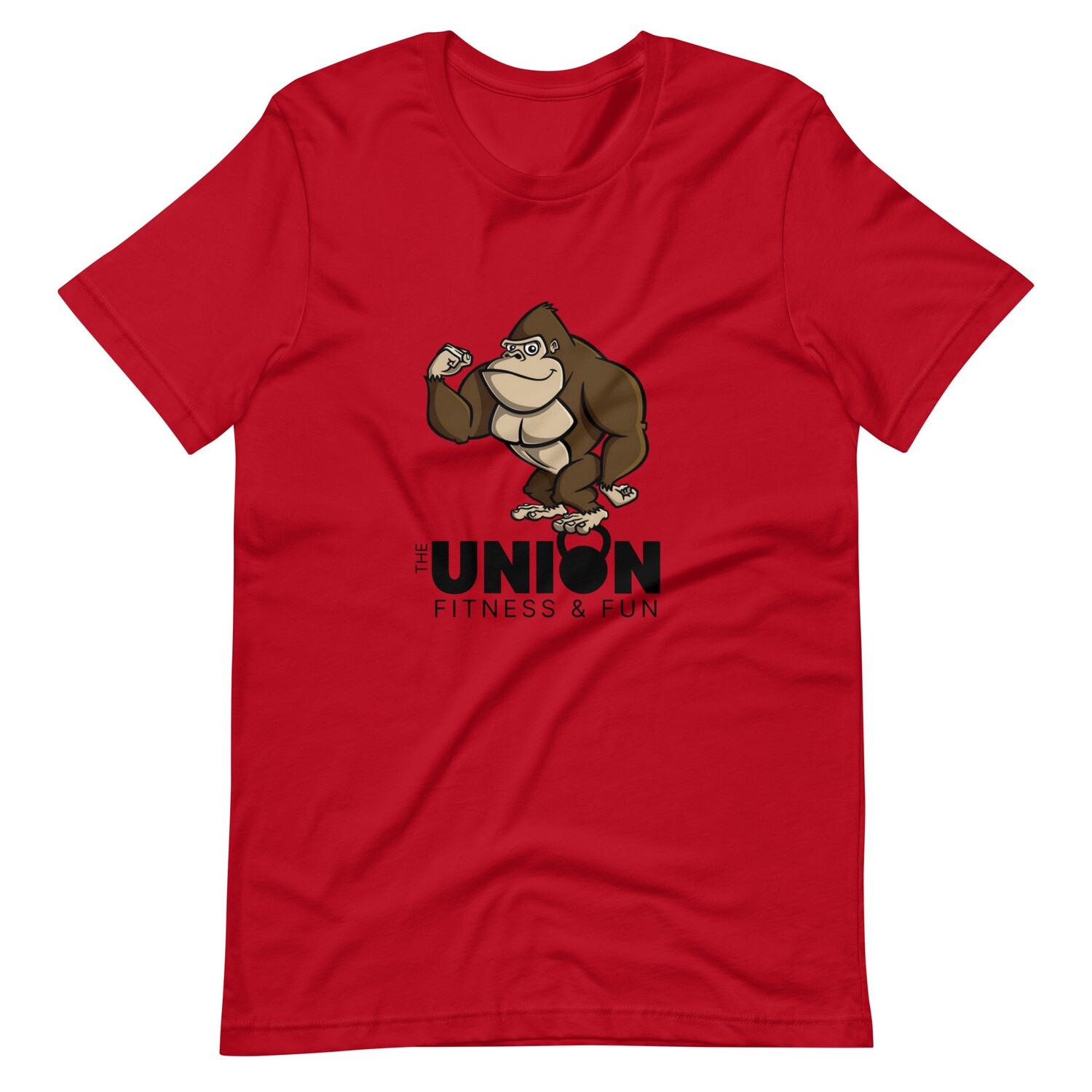 Unisex T-Shirt | Terry w/ Black Kettlebell Logo, Color: Red, Size: S