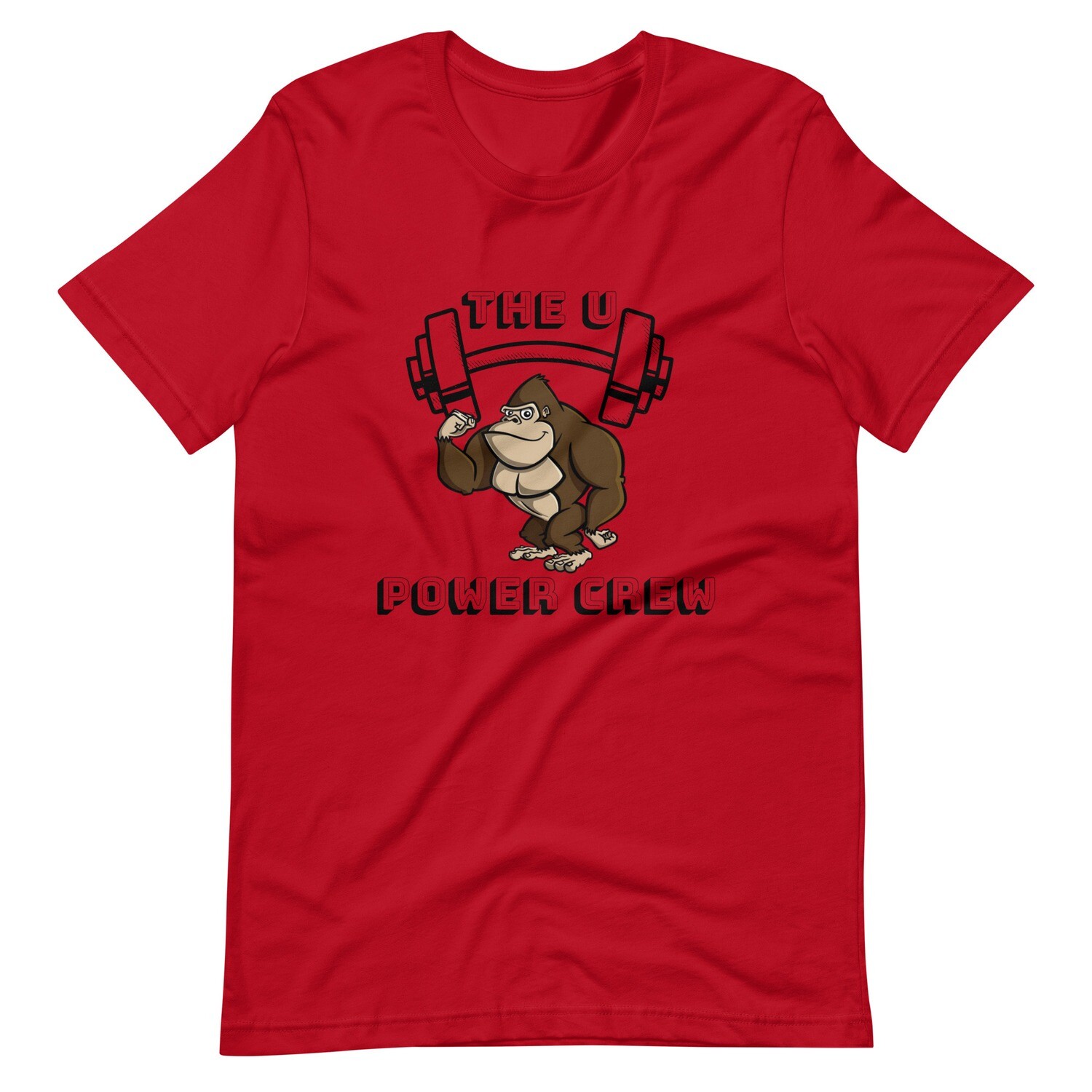 Unisex T-Shirt | The U Power Crew, Color: Red, Size: S