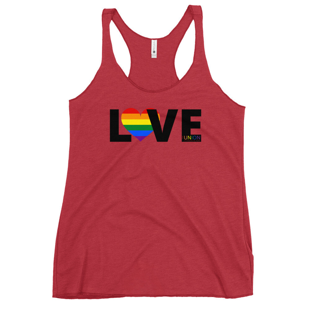 Racerback Tank | Love, Color: Vintage Red, Size: XS