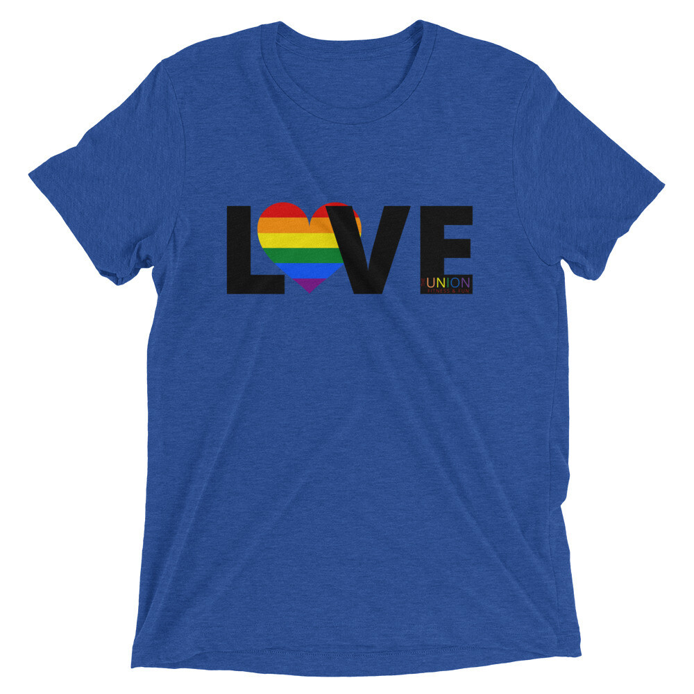 Unisex Tri-Blend T-Shirt | Love, Color: True Royal Triblend, Size: XS