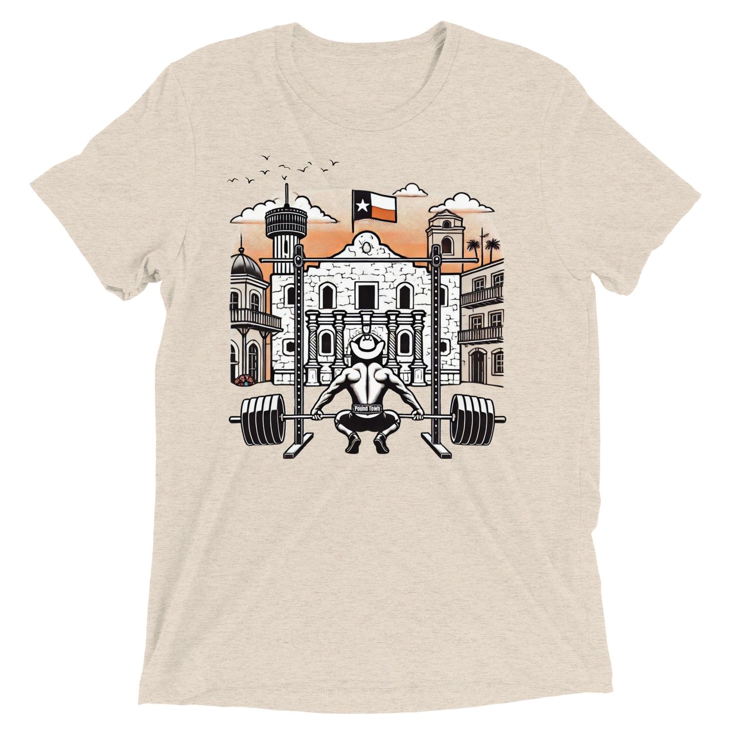 Unisex Tri-Blend T-Shirt | Pound Town Cowboy w/ Rack