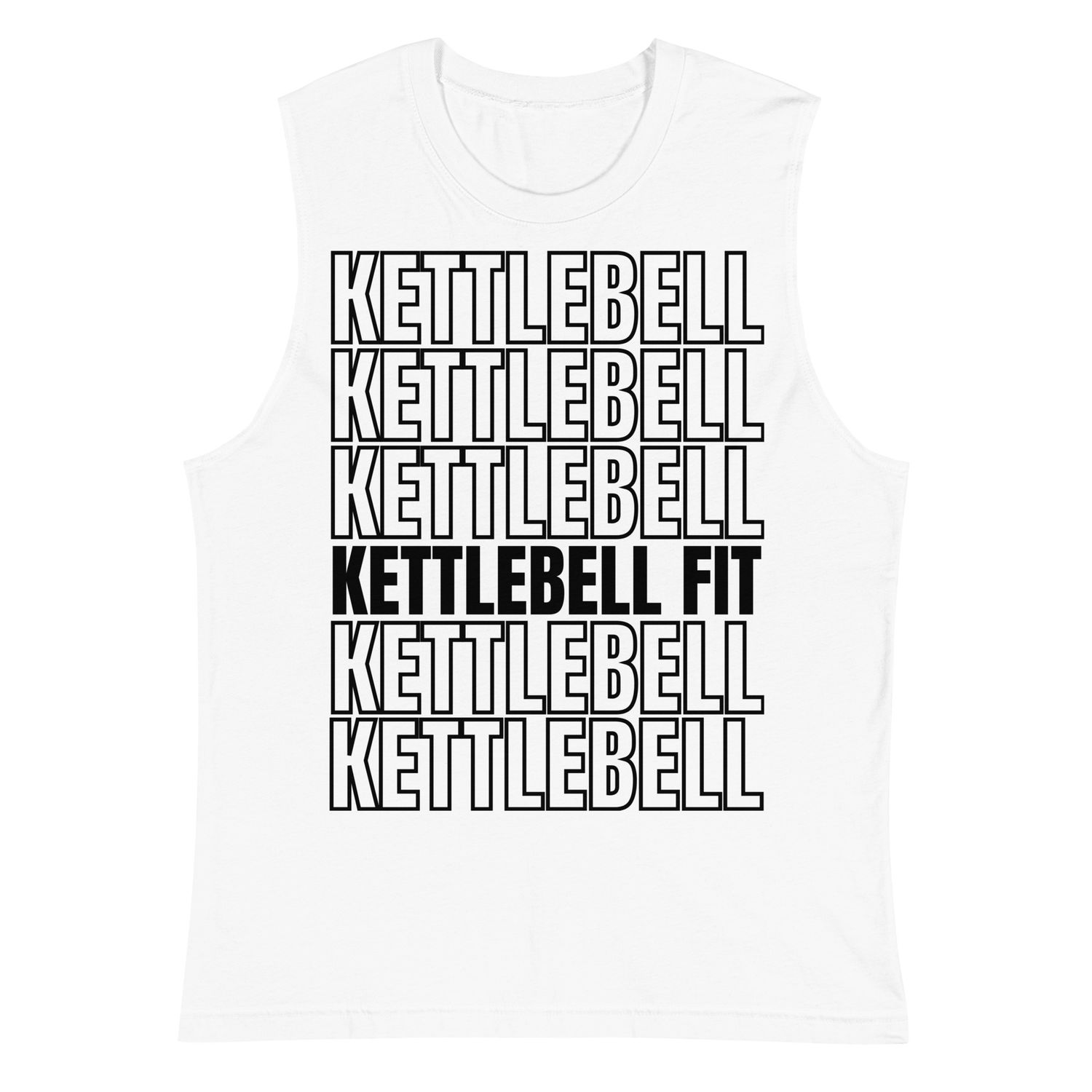 Unisex Muscle Shirt | Kettlebell Fit White