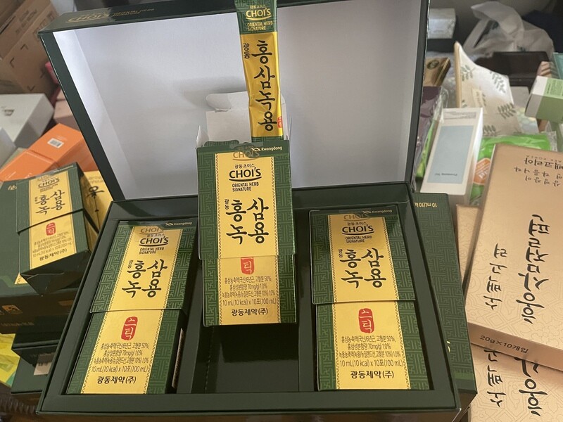 Tạm thời hết hàng
Hồng Sâm Stick Nhung Nai uống vào bồi bổ sức khoẻ tac dung như Sâm on sale mua 2 click 2 send 3box{ mua 2 tặng 1)