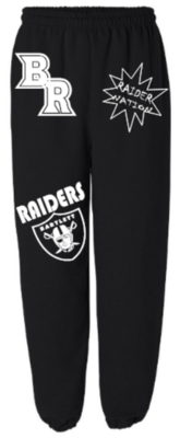 Raiders Letter Graphic Joggers Women and Girls With or Without Pockets