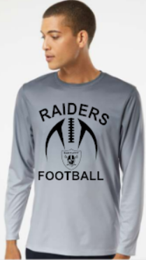 Raiders Football Long Sleeve Moisture Wicking Tee