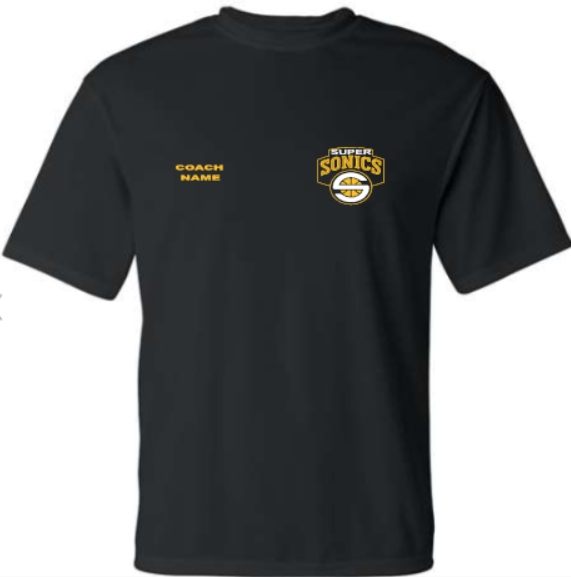 Super Sonics Coaches Performance Tee Moisture Wicking