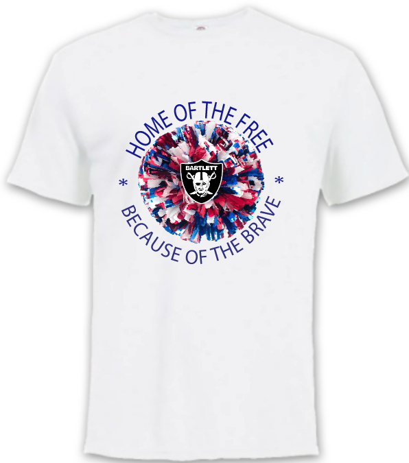 2023 Bartlett Raiders Cheer 4th Of July, 2 Designs (Select An Option)