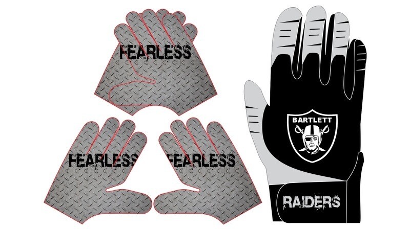 Bartlett Raiders Football Gloves