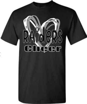 Raiders Cheer Heart T-Shirt