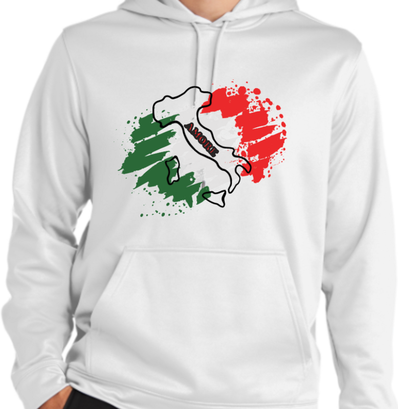 Amore Hoodie Red Or White Available
