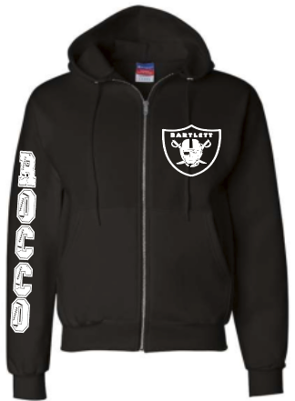 Raiders Personalized Zip Up-Champion Brand Rhinestone option