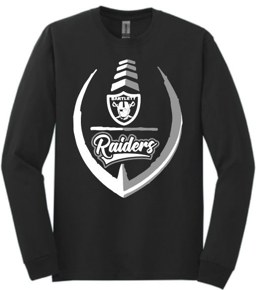 Long Sleeve Split Raiders Tee Or Crewneck Sweatshirt