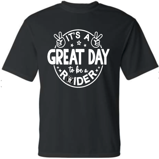 Its A Great Day To Be Raider Youth Tee, Pink and Grey Are Stay Dry