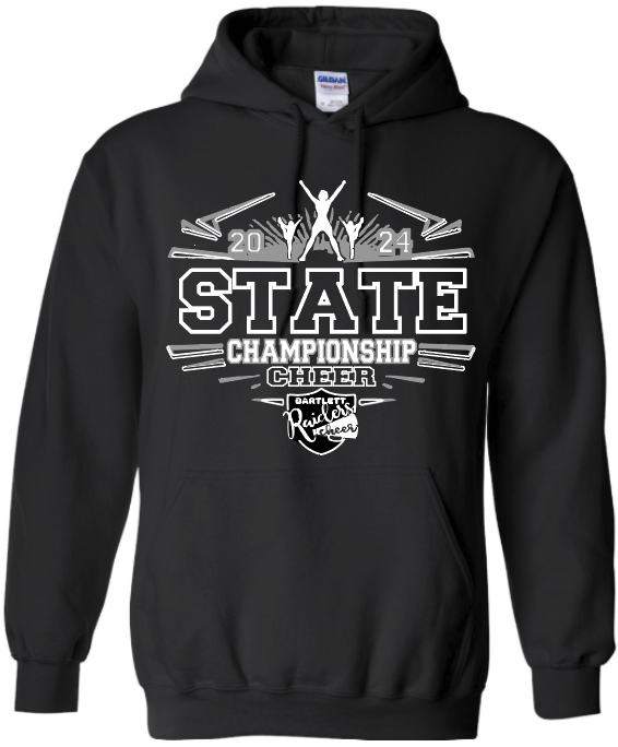 2024 Cheer State Hoodie With Full Roster On Back