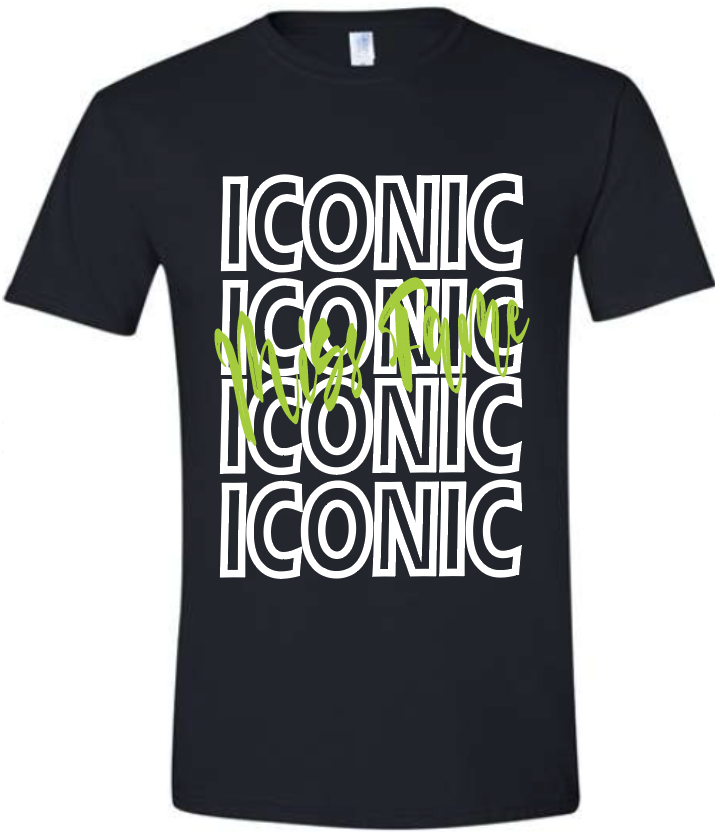 Iconic Tee With Squad Name Layover, Choose Your Squad From Drop Down