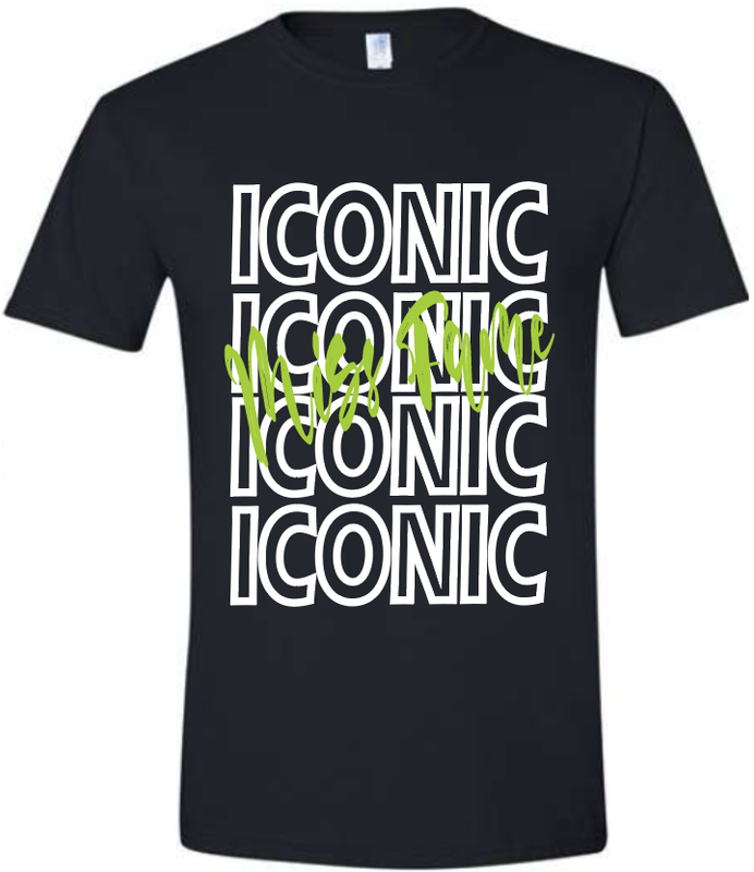 Iconic Tee With Squad Name Layover, Choose Your Squad From Drop Down