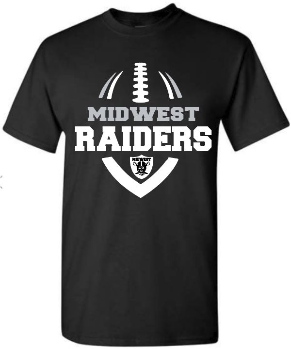 Midwest Raiders Vertical Football - Black Only