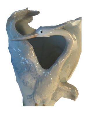 Open Wing Egret Vase fine porcelain Unicorn Studio