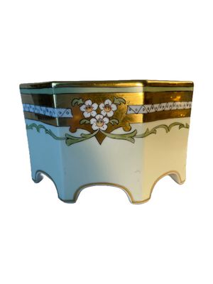 Octagonal Limoges Jardinière, Planter, Cachepot or Bowl, Art Deco design