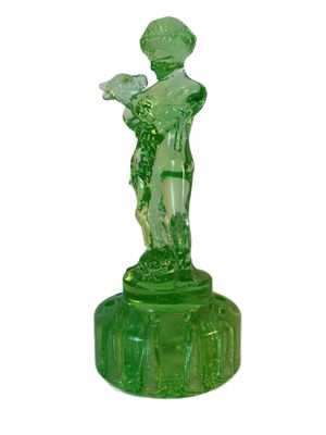 Cambridge Glass Two Kids Flower Frog