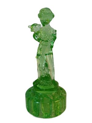 Cambridge Glass Two Kids Flower Frog
