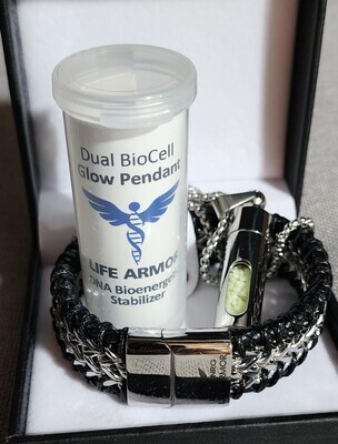 Dual Rx Power Cell Silver and Thick Bracelet Combo