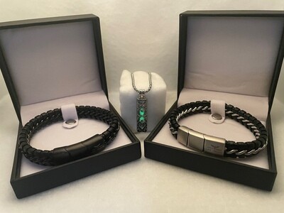 BUILD YOUR OWN Standard (Single Power Cell) Triangle Power Combo: Two Power Bracelets ANY STYLE and Pendant (excludes Rx Med Grade and Dual Cell Crosses) Great protection and power (Save $ as combo)!