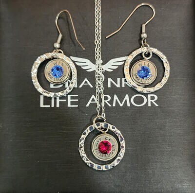 Life Armor Bullet Round Complete Combo, Ear Rings, Pendant, Ring (4 DNA Power Cells!)