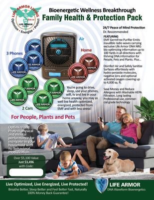 Family Protection Value Pack Includes EMF/5G Purifier! ($5k Value) Special Price Just $3,496 with Savings Code