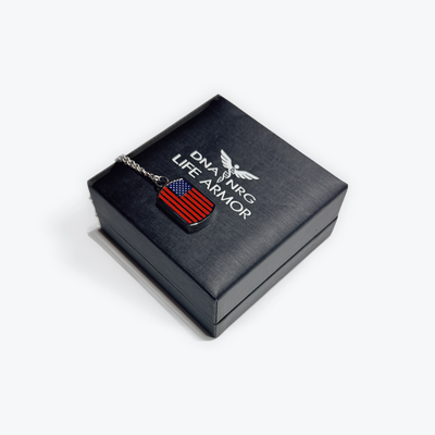Life Armor Old Glory Dog Tag Single Cell Power Pendant.