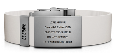 Adjustable Elite Silicone and Stainless Engraved Life Armor DNA NRG Bracelet