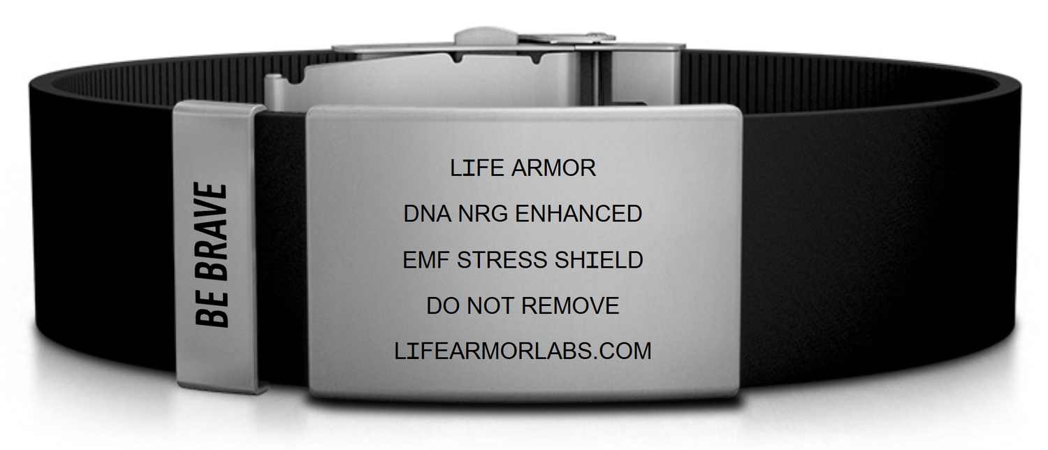 Adjustable Elite Silicone and Stainless Engraved Life Armor DNA NRG Bracelet