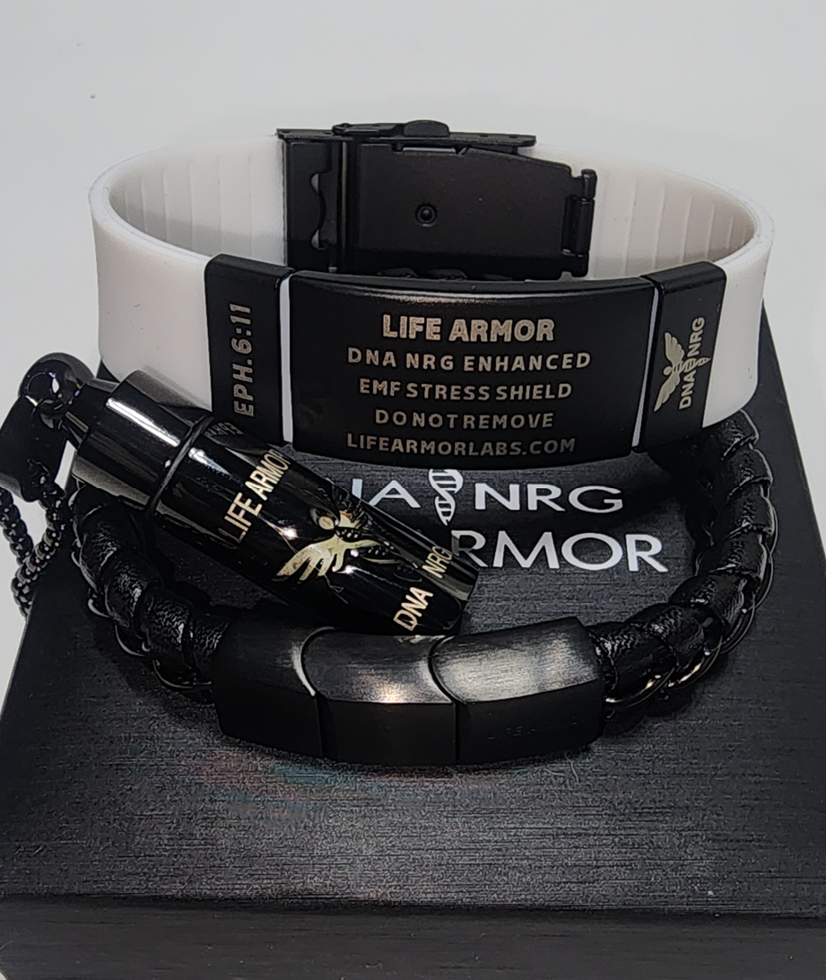 BUILD YOUR OWN Triangle Power Combo:  ANY Two Power Bracelets of ANY style and Silver or Black Rx Strength Dual Cell Glow Pendant or Double Cell Cross! Great protection and power (Save $200 as combo)