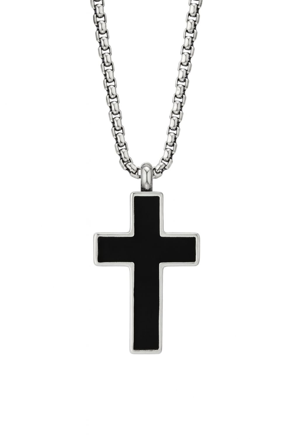 Life Armor Dual Cell Stainless Black Cross Power Pendant (larger size plus 2 Power Cells)