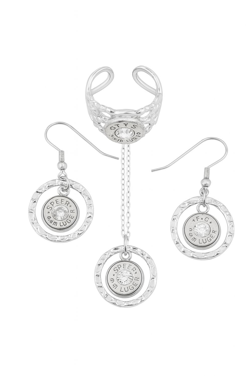 Life Armor Bullet Round Complete Combo, Ear Rings, Pendant, Ring (4 DNA Power Cells!)