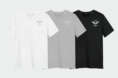 Single Biocell T-Shirt with Chakra Strip Inside Back– Optimize, Energize, Protect (3 pack) Undershirt Style White